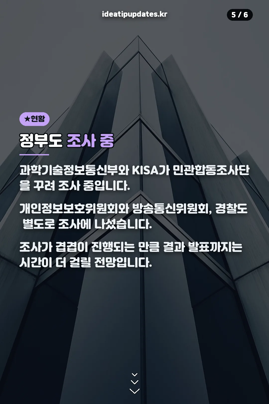 정부 조사 현황