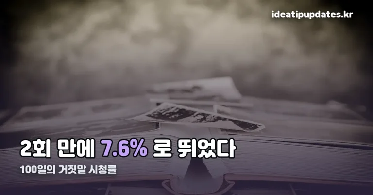100일의 거짓말 시청률 정리 썸네일