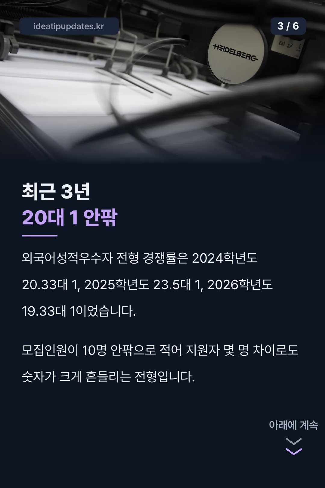 최근 3년 경쟁률 추이