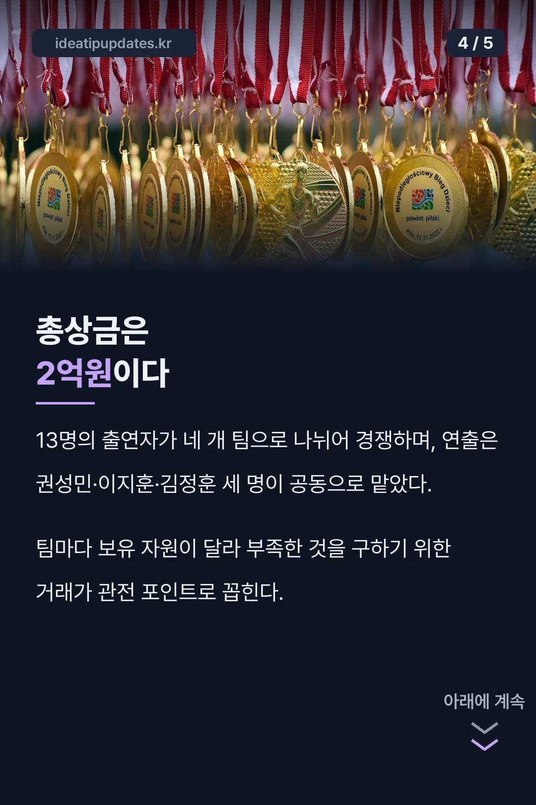 출연진과 팀 구성